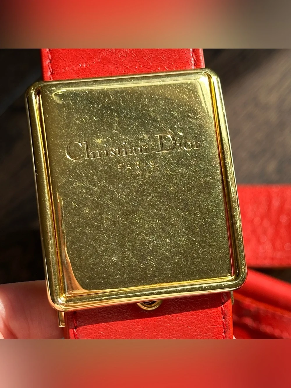 Christian Dior 30 Montaigne Box Shoulder Bag Red Leather - Picture 2 of 15